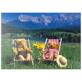Darstellung des Puzzle Motivs Sonnige Ferien in Oberbayern, Deutschland - Puzzleteile: 500