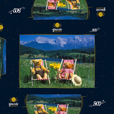 Sonnige Ferien in Oberbayern, Deutschland 500 Puzzle Schachtel 3D Modell