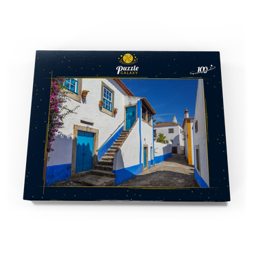 Gasse im historischen Ortskern von Óbidos 100 Puzzle Schachtel Ansicht3
