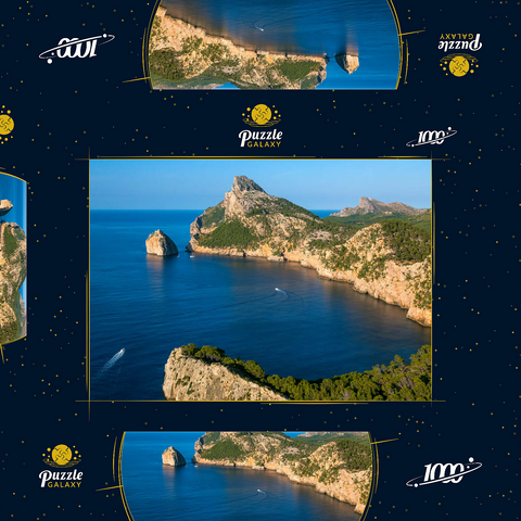Cap de Formentor mit der Insel Illot el Colomer, Pollenca, Serra de Tramuntana, Mallorca 1000 Puzzle Schachtel 3D Modell