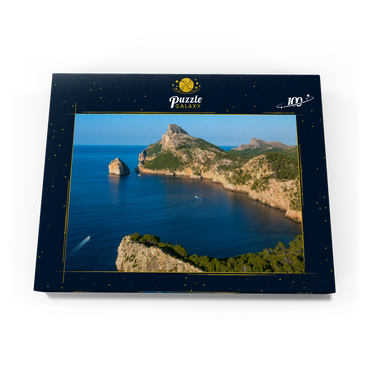 Cap de Formentor mit der Insel Illot el Colomer, Pollenca, Serra de Tramuntana, Mallorca 100 Puzzle Schachtel Ansicht3