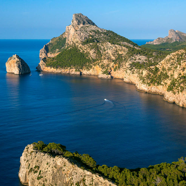 Cap de Formentor mit der Insel Illot el Colomer, Pollenca, Serra de Tramuntana, Mallorca 200 Puzzle 3D Modell