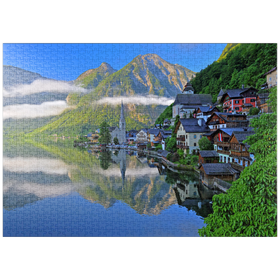 Darstellung des Puzzle-Motivs Hallstatt am Hallstättersee, Salzkammergut, Österreich – Puzzleteile: 1000