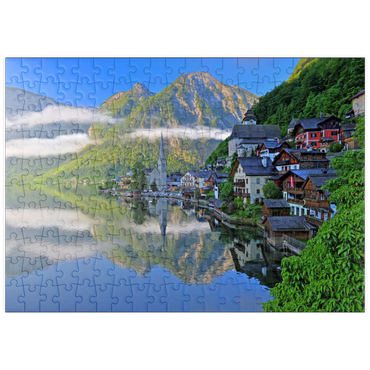 puzzleplate Hallstatt am Hallstättersee, Salzkammergut, Österreich 200 Puzzle