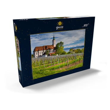 Wallfahrtskirche Birnau bei Unteruhldingen am Bodensee im Frühling 1000 Puzzle Schachtel Ansicht2
