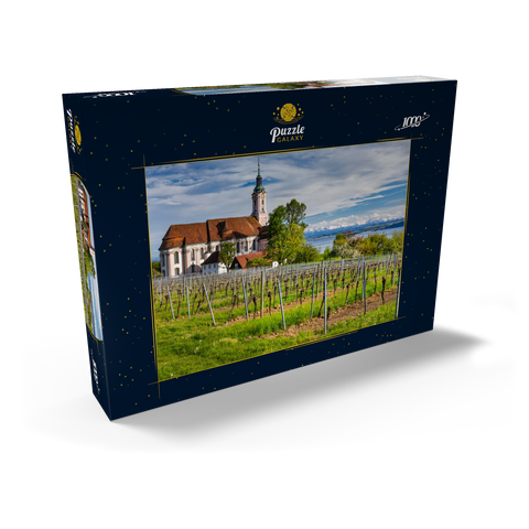 Wallfahrtskirche Birnau bei Unteruhldingen am Bodensee im Frühling 1000 Puzzle Schachtel Ansicht2