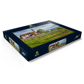 Alternative Darstellung des Puzzle-Motivs Wallfahrtskirche Birnau bei Unteruhldingen am Bodensee im Frühling – Puzzleteile: 200
