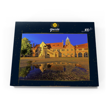 Braunschweiger Löwe und Burg Dankwarderode am Burgplatz bei Nacht, Braunschweig 100 Puzzle Schachtel Ansicht3
