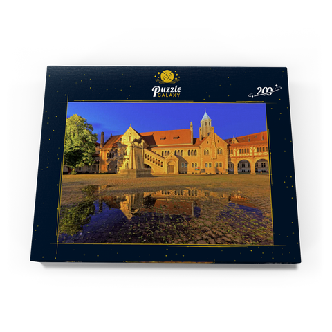 Braunschweiger Löwe und Burg Dankwarderode am Burgplatz bei Nacht, Braunschweig 200 Puzzle Schachtel Ansicht3