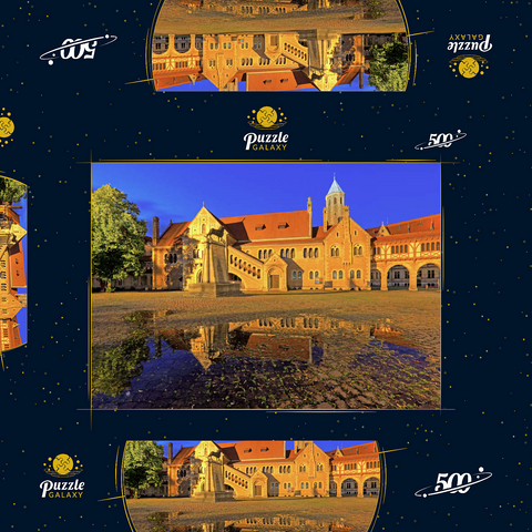 Braunschweiger Löwe und Burg Dankwarderode am Burgplatz bei Nacht, Braunschweig 500 Puzzle Schachtel 3D Modell