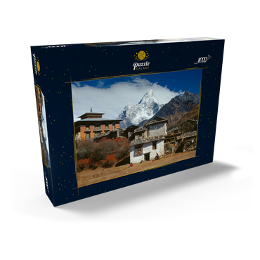 Buddhistisches Kloster in Tengboche mit Blick auf den Ama Dablam, Region Khumbu, Himalaya, Nepal 1000 Puzzle Schachtel Ansicht2