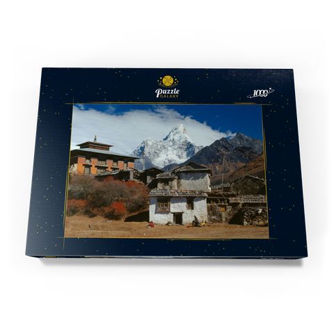 Buddhistisches Kloster in Tengboche mit Blick auf den Ama Dablam, Region Khumbu, Himalaya, Nepal 1000 Puzzle Schachtel Ansicht3