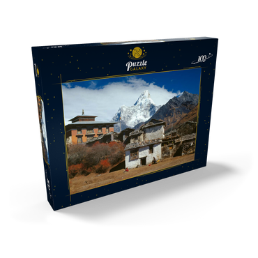 Buddhistisches Kloster in Tengboche mit Blick auf den Ama Dablam, Region Khumbu, Himalaya, Nepal 100 Puzzle Schachtel Ansicht2