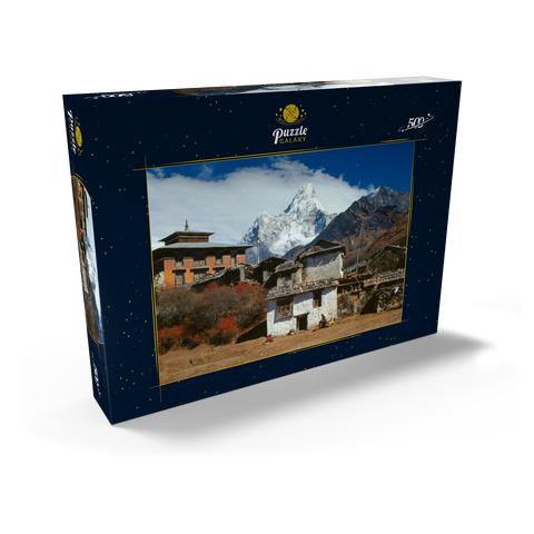 Buddhistisches Kloster in Tengboche mit Blick auf den Ama Dablam, Region Khumbu, Himalaya, Nepal 500 Puzzle Schachtel Ansicht2