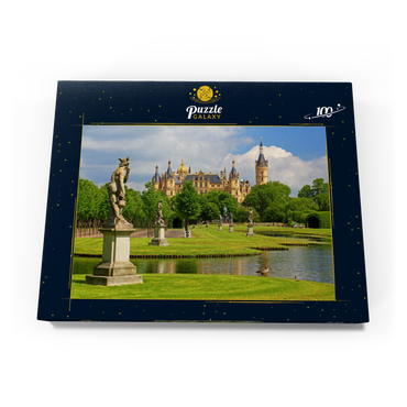 Schlossgarten mit dem Schweriner Schloss 100 Puzzle Schachtel Ansicht3