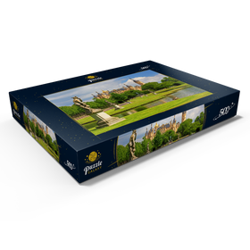 Darstellung des Puzzle Motivs Schlossgarten mit dem Schweriner Schloss - Puzzleteile: 500