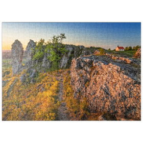 Darstellung des Puzzle-Motivs Abend auf dem Zeugenberg Ehrenbürg – Puzzleteile: 500