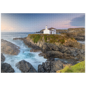 Darstellung des Puzzle Motivs Kapelle Ermida da Nosa Señora do Porto bei Valdoviño - Puzzleteile: 1000