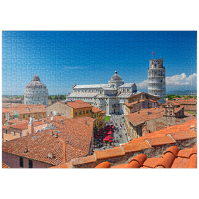 Darstellung des Puzzle Motivs Baptisterium, Dom Santa Maria Assunta und Schiefer Turm, Pisa - Puzzleteile: 1000