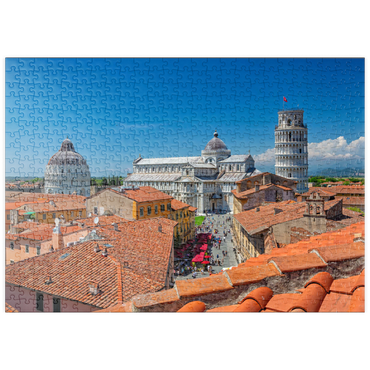puzzleplate Baptisterium, Dom Santa Maria Assunta und Schiefer Turm, Pisa 500 Puzzle