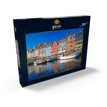 Alter Hafen im Zentrum von Kopenhagen, Nyhavn 100 Puzzle Schachtel Ansicht2