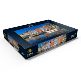 Darstellung des Puzzle Motivs Alter Hafen im Zentrum von Kopenhagen, Nyhavn - Puzzleteile: 500