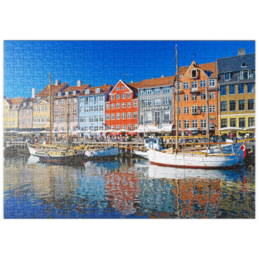 puzzleplate Alter Hafen im Zentrum von Kopenhagen, Nyhavn 500 Puzzle