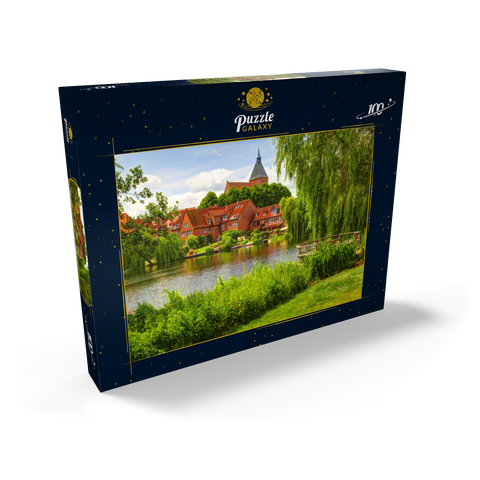 Stadtsee mit Altstadt und St.-Nicolai-Kirche, Mölln 100 Puzzle Schachtel Ansicht2