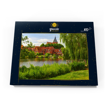 Stadtsee mit Altstadt und St.-Nicolai-Kirche, Mölln 100 Puzzle Schachtel Ansicht3