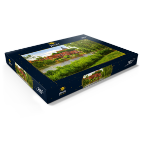 Alternative Darstellung des Puzzle-Motivs Stadtsee mit Altstadt und St.-Nicolai-Kirche, Mölln – Puzzleteile: 200