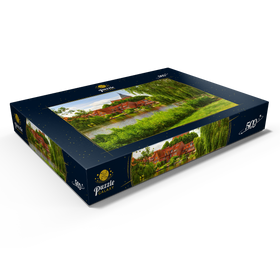 Darstellung des Puzzle Motivs Stadtsee mit Altstadt und St.-Nicolai-Kirche, Mölln - Puzzleteile: 500