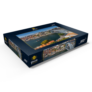 Blick über den Fluss Douro zur Altstadt Ribeira von Porto 1000 Puzzle Schachtel Ansicht1