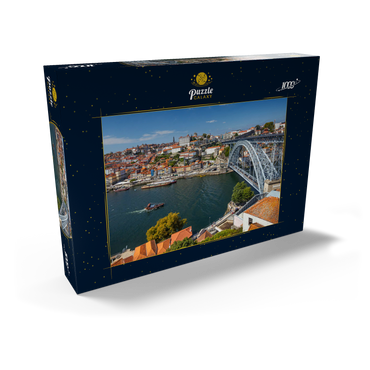 Blick über den Fluss Douro zur Altstadt Ribeira von Porto 1000 Puzzle Schachtel Ansicht2