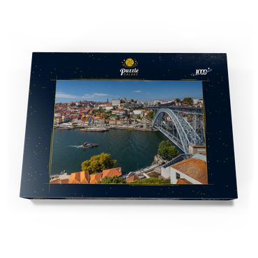 Blick über den Fluss Douro zur Altstadt Ribeira von Porto 1000 Puzzle Schachtel Ansicht3