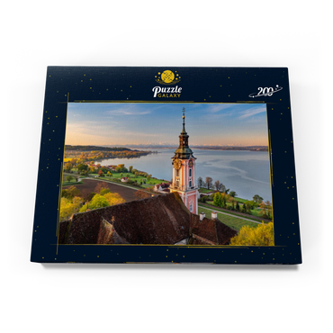 Sonnenaufgang an der Wallfahrtskirche Birnau bei Unteruhldingen am Bodensee im Frühling 200 Puzzle Schachtel Ansicht3