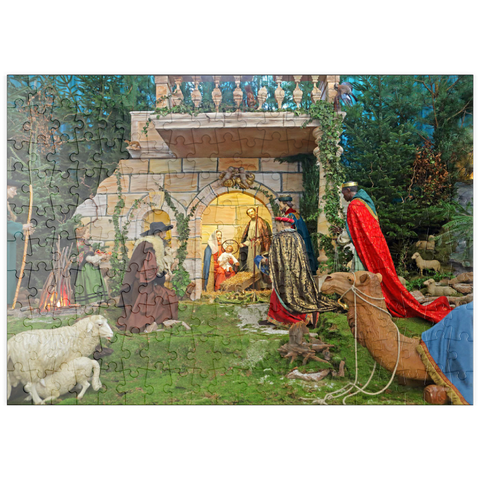 puzzleplate Weihnachtskrippe im Dom St. Salvator in Fulda, Hessen, Deutschland 200 Puzzle