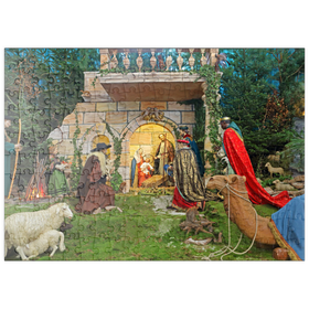 Darstellung des Puzzle Motivs Weihnachtskrippe im Dom St. Salvator in Fulda, Hessen, Deutschland - Puzzleteile: 200