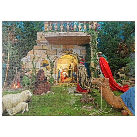 puzzleplate Weihnachtskrippe im Dom St. Salvator in Fulda, Hessen, Deutschland 500 Puzzle