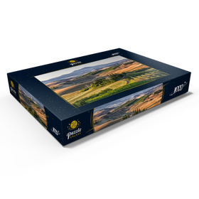 Alternative Darstellung des Puzzle-Motivs Landhaus bei San Quirico d'Orcia, Val d'Orcia, Provinz Siena, Toskana, Italien – Puzzleteile: 1000