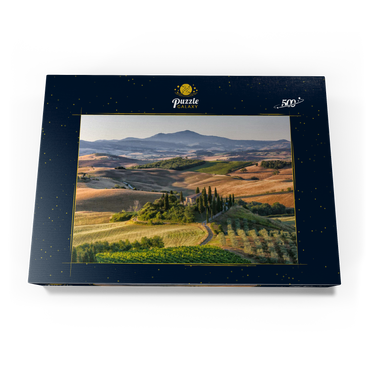Landhaus bei San Quirico d'Orcia, Val d'Orcia, Provinz Siena, Toskana, Italien 500 Puzzle Schachtel Ansicht3
