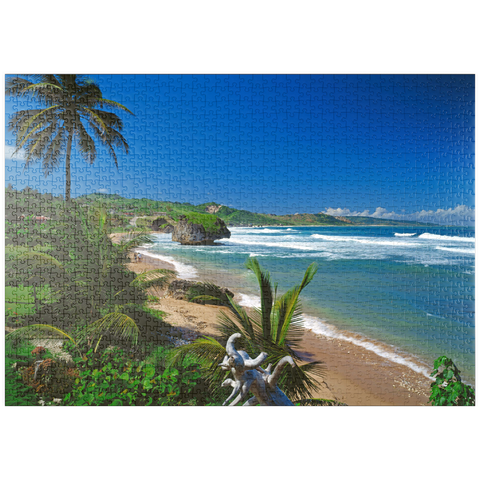 puzzleplate Ostküste bei Bathseba, Barbados, Inseln über dem Winde, Karibik 1000 Puzzle