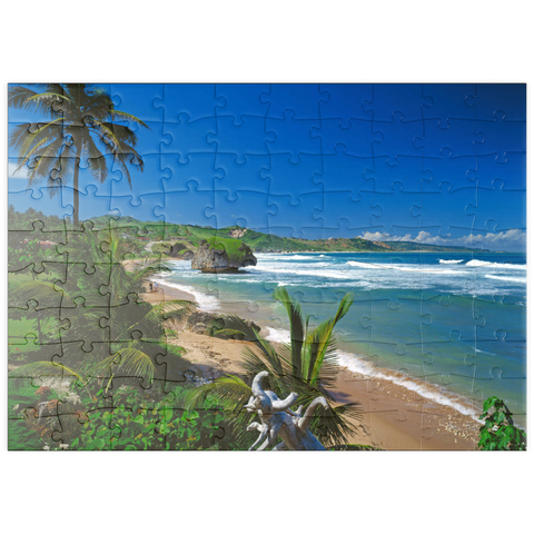puzzleplate Ostküste bei Bathseba, Barbados, Inseln über dem Winde, Karibik 100 Puzzle