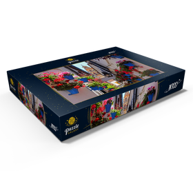Alternative Darstellung des Puzzle-Motivs Calleja de las Flores in der Altstadt Juderia, Andalusien, Spanien – Puzzleteile: 1000