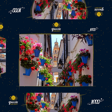 Calleja de las Flores in der Altstadt Juderia, Andalusien, Spanien 1000 Puzzle Schachtel 3D Modell