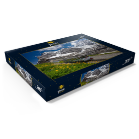 Darstellung des Puzzle Motivs Jungfraubahn an der Station Eiger Gletscher gegen Eiger und Mönch - Puzzleteile: 200
