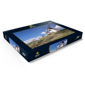 Alternative Darstellung des Puzzle-Motivs Windmühlen in Consuegra, Ciudad Real, Spanien – Puzzleteile: 200