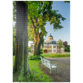 Darstellung des Puzzle-Motivs Schloss Belvedere mit dem Schlosspark – Puzzleteile: 1000