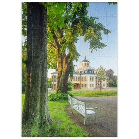 Darstellung des Puzzle Motivs Schloss Belvedere mit dem Schlosspark - Puzzleteile: 100