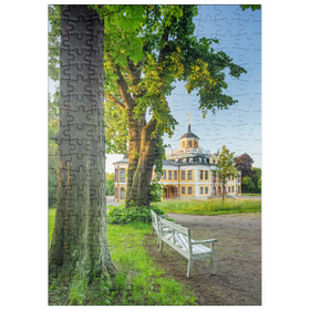 Darstellung des Puzzle Motivs Schloss Belvedere mit dem Schlosspark - Puzzleteile: 200