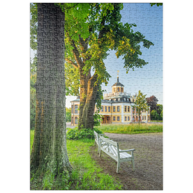 Darstellung des Puzzle Motivs Schloss Belvedere mit dem Schlosspark - Puzzleteile: 500